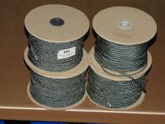 *Box Containing Ten Lace Edge Head Scarves