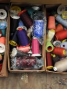 *Box of Mixed Sewing and Embroidery Yarn