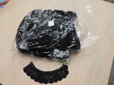 *Two Bag Containing Fifty Black Lace Panels
