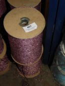 *Four Rolls Pink Metallic Yarn