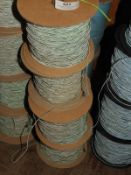 *Four Rolls of Pale Green Braided Thread