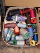 *Box of Mixed Sewing and Embroidery Yarn
