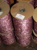 *Four Rolls Pink Metallic Yarn