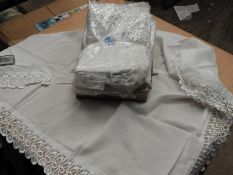 *Box Containing Ten Ladies Head Scarves with Lace