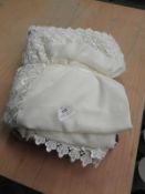 *Box Containing Ten Lace Edge Head Scarves