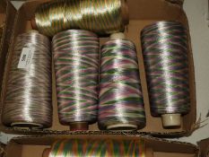 *Five Assorted Cones of Iridescent, Pastel and Mul