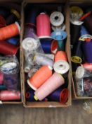 *Box of Mixed Sewing and Embroidery Yarn