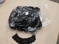 *Two Bag Containing Fifty Black Lace Panels