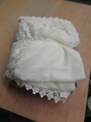 *Box Containing Ten Lace Edge Head Scarves