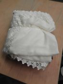 *Box Containing Ten Lace Edge Head Scarves