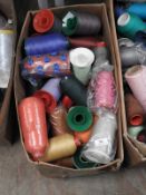 *Box of Mixed Sewing and Embroidery Yarn