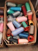 *Box of Mixed Sewing and Embroidery Yarn