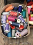 *Box of Mixed Sewing and Embroidery Yarn