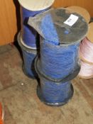 *Four Rolls of Blue Braided Thread