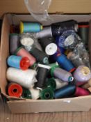*Box of Mixed Sewing and Embroidery Yarn