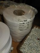 *Nine Rolls of White Satin Ribbon