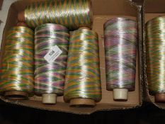 *Five Assorted Cones of Iridescent, Pastel and Mul