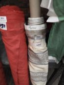 *10m Roll of Beige & Cream Pattern Fabric