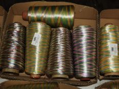 *Five Assorted Cones of Iridescent, Pastel and Mul