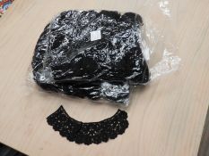 *Two Bag Containing Fifty Black Lace Panels