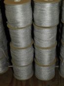 *Four Rolls of Semi Elasticated Silver Braid Edgin