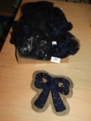 *Box Containing 40 Sequin and Ribbon Flowered Deta