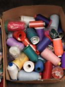 *Box of Mixed Sewing and Embroidery Yarn