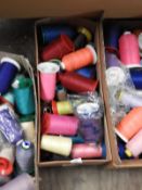 *Box of Mixed Sewing and Embroidery Yarn