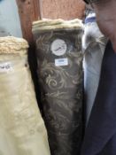 *26m Roll of Gold & Green Upholstery Cloth