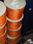 *Four Rolls of Orange & Metallic Braided Edging
