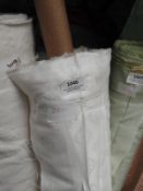 *23m Roll of White Self Pattern Fabric