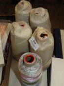 *Five Rolls of Pastel Coloured Sewing Yarn