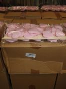 *Four Boxes of 12 Beaded Pink Heart Decorations