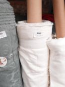 *16m Roll of White Self Pattern Fabric