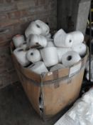 *Box Containing a Large Quantity of White Knitting