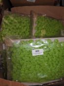 *Six Cards of Green Knitted Braid Edging