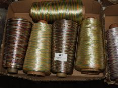 *Five Assorted Cones of Iridescent, Pastel and Mul