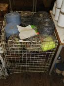 *Cage Containing 35 Rolls of Assorted Knitting Yar