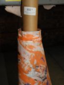 *Roll of Orange & Purple Pattern Fabric