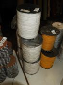 *Five Rolls of White Braided Thread