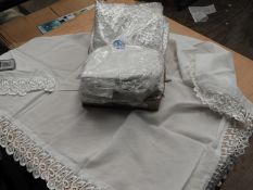*Box Containing Ten Ladies Head Scarves with Lace