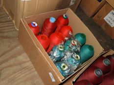 *Twelve Cones of Sewing & Embroidery Yarn (As per