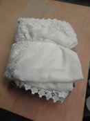 *Box Containing Ten Lace Edge Head Scarves