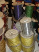 *Thirty Rolls of Assorted Metallic Threads, Braid,