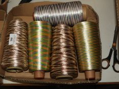 *Five Assorted Cones of Iridescent, Pastel and Mul