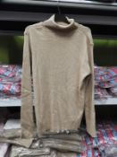 *Six Essence Fawn Coloured Roll Neck Long Sleeve T