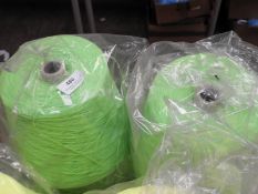 *Four Cones of Dayglow Green Knitting Yarn