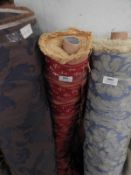 *20m Roll of Gold & Red Upholstery Cloth