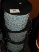 *Four Rolls of Pale Blue Braided Thread