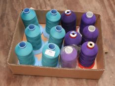 *Twelve Cones of Sewing & Embroidery Yarn (As per